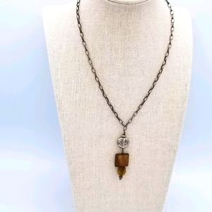 Silpada Retired SterlingTigers Eye MOP Necklace